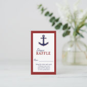 Carte D'accompagnement Ancre nautique Billet rabat roux et bleu (Debout devant)