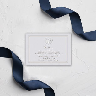Carte D'accompagnement Ancre nautique Mariage de réception côtière
