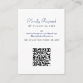 Carte D'accompagnement Ancre Nautique Mariage RSVP QR (Devant)