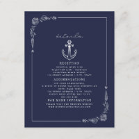 Ancre rustique Dark Blue Beach Détails du mariage