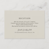 Carte D'accompagnement Andrea Beige Mariage élégant (Devant)