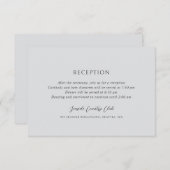 Carte D'accompagnement Andrea Grey Mariage élégant (Devant / Derrière)