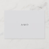 Carte D'accompagnement Andrea Grey Mariage élégant (Dos)