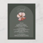 Carte D'accompagnement Anemone Arch Dark Green Détails du Mariage (Devant)