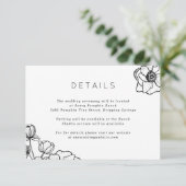 Carte D'accompagnement Anemone Bouquet Mariage (Debout devant)