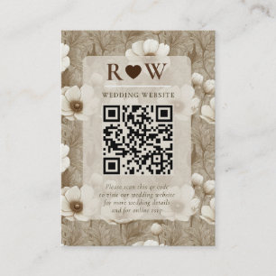 Carte D'accompagnement Anémones radieuses Accent Paysage de Mariage à la