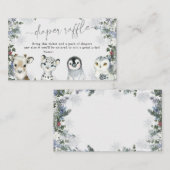 Carte D'accompagnement Animal de l'Arctique Wonderland Déchets Raffin (Devant / Derrière)