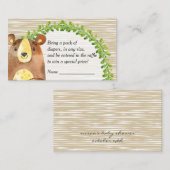 Carte D'accompagnement Animaux de bois Baby shower Déchets Raffle (Devant / Derrière)