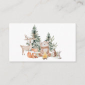 Carte D'accompagnement Animaux de bois Baby shower Déchets Raffle (Dos)