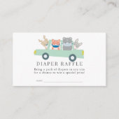 Carte D'accompagnement Animaux de bois Green Voiture Déchets Raffle Ticke (Devant)