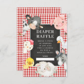 Carte D'accompagnement Animaux de ferme Douche Déchets Raffle (Devant / Derrière)