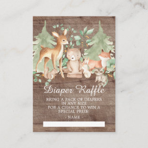 Carte D'accompagnement Animaux de forêt boisée rustique Bébé Barreau Raff