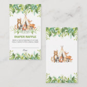 Carte D'accompagnement Animaux de la forêt tribale Verdure Garçon Déchets (Devant / Derrière)