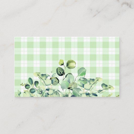 Carte D'accompagnement Animaux de la forêt Verdure Eucalyptus Tirage au s (Dos)