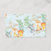 Carte D'accompagnement Animaux de safari sauvage demander insérer (Dos)