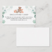 Carte D'accompagnement Animaux des bois et Eucalyptus de l'aquarelle (Devant / Derrière)