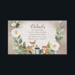 Carte D'accompagnement Animaux d'hiver Bois Blanc Baby shower Floral<br><div class="desc">Animaux d'hiver Bois Blanc Floral Baby shower Pin Arbres Insertion Carte</div>