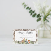 Carte D'accompagnement Animaux d'hiver rustiques Raffin de couche de bois (Debout devant)