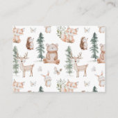 Carte D'accompagnement Animaux forestiers de bois Baby shower Déchets Raf (Dos)