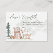 Carte D'accompagnement Animaux forestiers de bois Baby shower Déchets Raf (Devant)