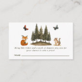 Carte D'accompagnement Animaux forestiers de bois Baby shower Déchets Raf (Devant)