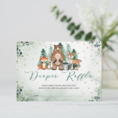 Carte D'accompagnement Animaux forestiers des bois hiver Chauffeur Raffin (Debout devant)