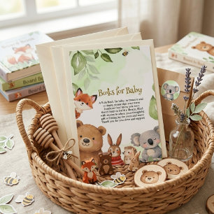 Carte D'accompagnement Animaux Mignons Aquarelle Fête Prénatale de la For