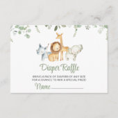 Carte D'accompagnement Animaux Safari, Jungle, Verdure, Raffle de couches (Devant)