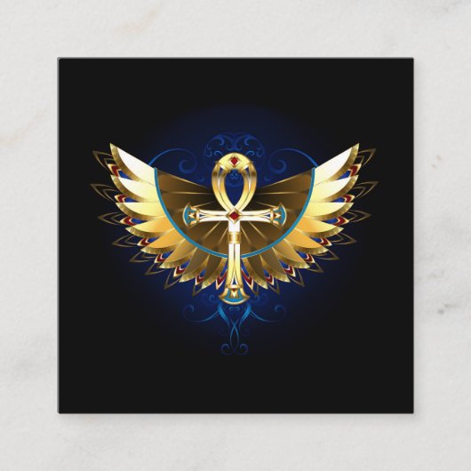Carte D'accompagnement Ankh or avec ailes (Devant)
