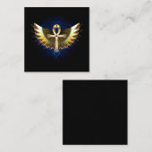 Carte D'accompagnement Ankh or avec ailes (Devant / Derrière)