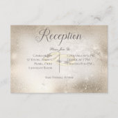 Carte D'accompagnement Anneaux de Mariage d'or à la réception de mariage  (Devant)