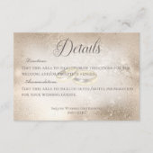 Carte D'accompagnement Anneaux de Mariage or sur Mariage or Détails (Devant)