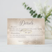Carte D'accompagnement Anneaux de Mariage or sur Mariage or Détails (Debout devant)