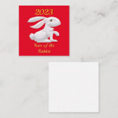 Carte D'accompagnement Année du lapin (Devant / Derrière)