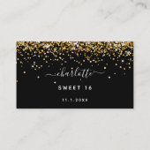 Carte D'accompagnement Anniversaire Black or scintille fête Rhttps://heSV (Dos)