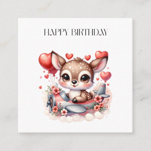 Carte D'accompagnement Anniversaire de Deer Pilot (Devant)