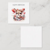 Carte D'accompagnement Anniversaire de Deer Pilot (Devant / Derrière)