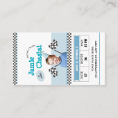 Carte D'accompagnement Anniversaire de enfant d'aventurier Blue & White R (Devant)