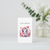 Carte D'accompagnement Anniversaire de Licorne Pilote (Debout devant)