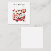 Carte D'accompagnement Anniversaire de Pig Pilot (Devant / Derrière)