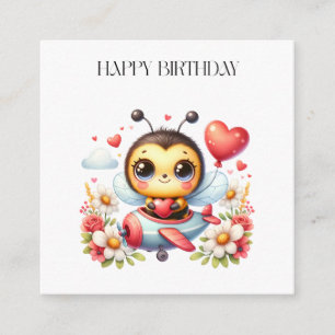 Carte D'accompagnement Anniversaire de Pilote Abeille