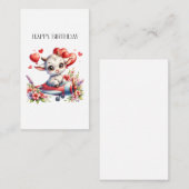 Carte D'accompagnement Anniversaire de Pilote Chèvre (Devant / Derrière)