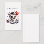 Carte D'accompagnement Anniversaire de Zebra Pilot (Devant / Derrière)