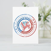 Carte D'accompagnement Anniversaire du Jour de l'Indépendance avec 4 juil (Debout devant)