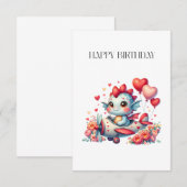 Carte D'accompagnement Anniversaire du pilote de dragon (Devant / Derrière)