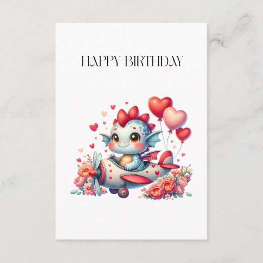 Carte D'accompagnement Anniversaire du pilote de dragon (Devant)