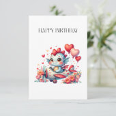 Carte D'accompagnement Anniversaire du pilote de dragon (Debout devant)