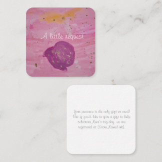 Carte D'accompagnement Anniversaire Galaxie Cosmique Aquarelle Rose