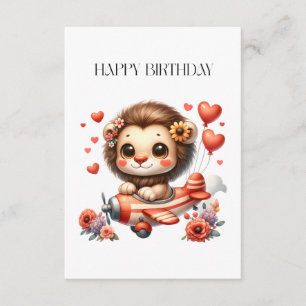 Carte D'accompagnement Anniversaire Lion Pilote