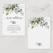 Carte D'accompagnement Annonce de déménagement élégante à l'aquarelle euc (Devant / Derrière)